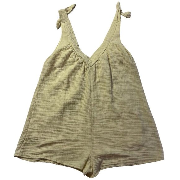 Judith March Cream‎ Color Lined Sleeveless Romper Sz Medium - Picture 1 of 8